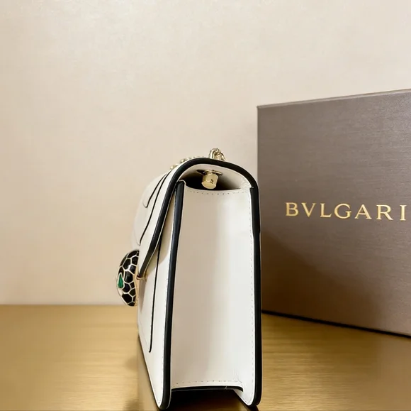 BVLGARI Serpenti Forever Medium Bag White - Picture 4 of 6